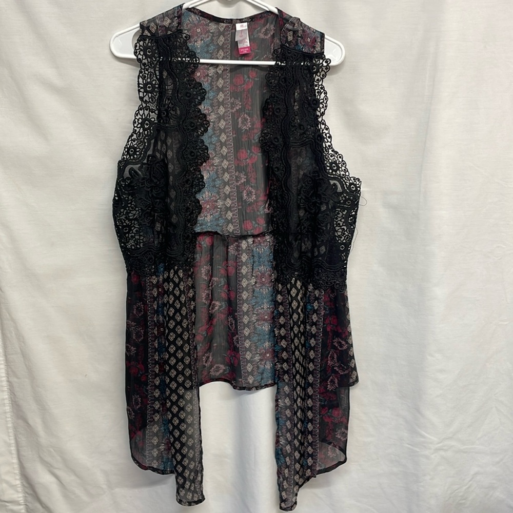 No boundaries Sheer Black  Sleeveless Open Cover size XXl